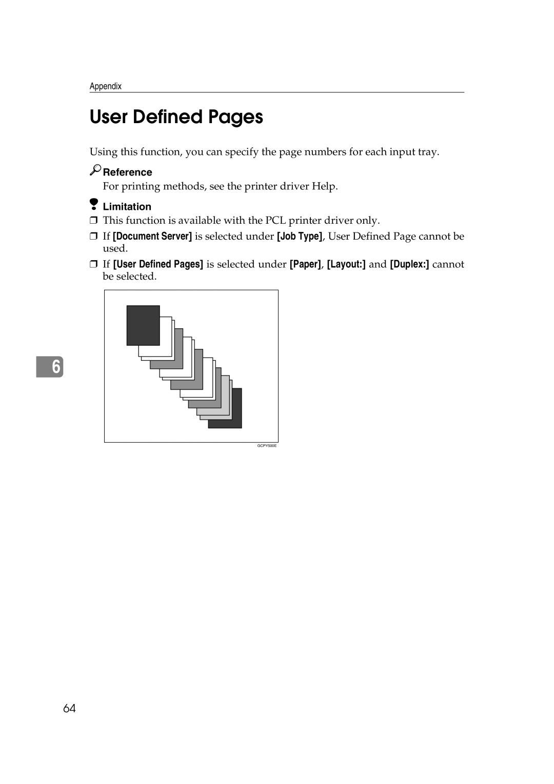 Xerox 2045e appendix User Defined Pages 