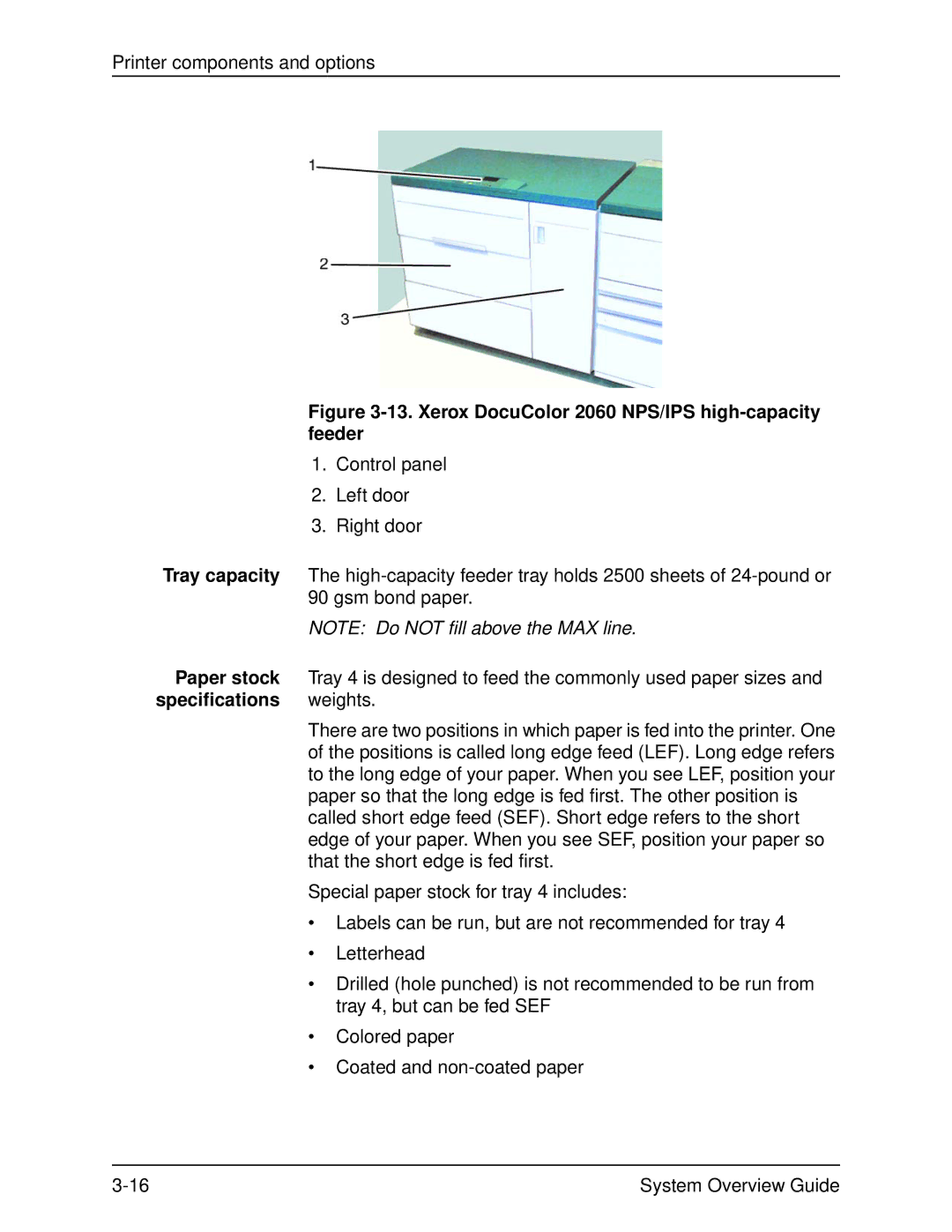 Xerox manual Xerox DocuColor 2060 NPS/IPS high-capacity feeder 