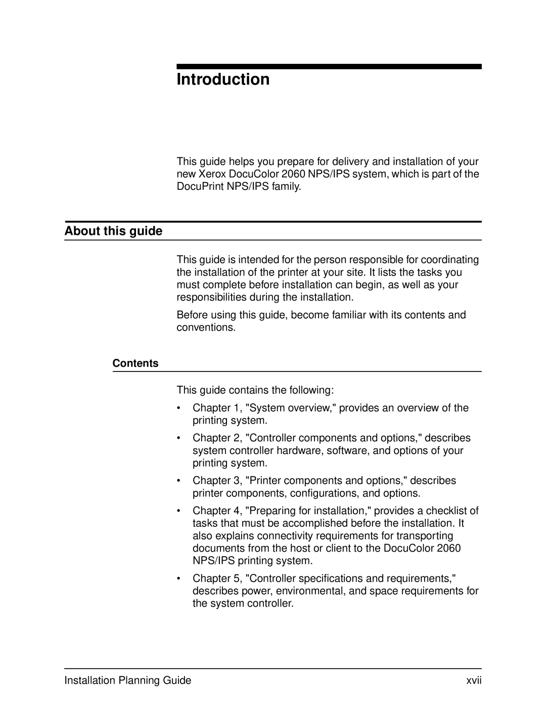 Xerox 2060 manual Introduction, About this guide, Contents 