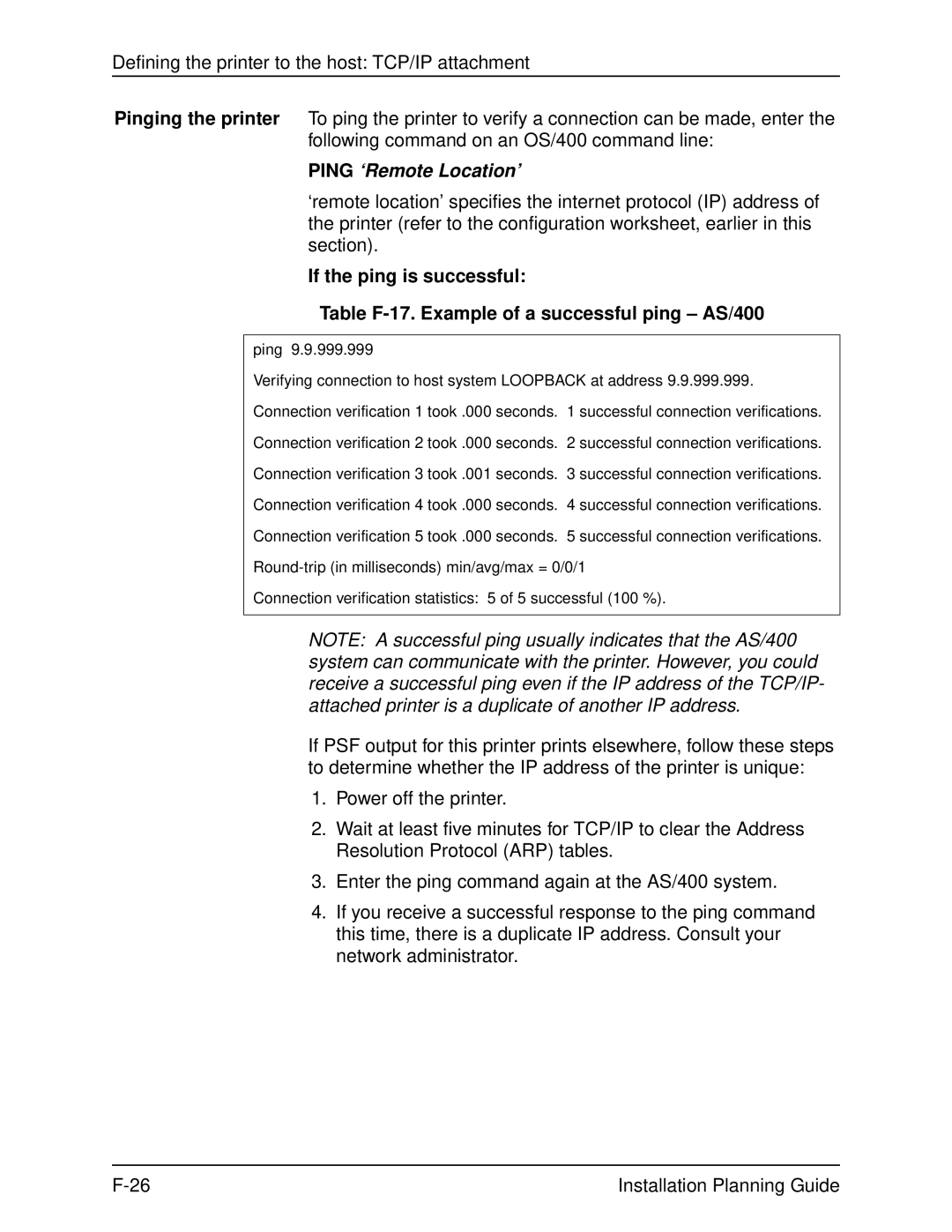 Xerox 2060 manual Ping ‘Remote Location’ 