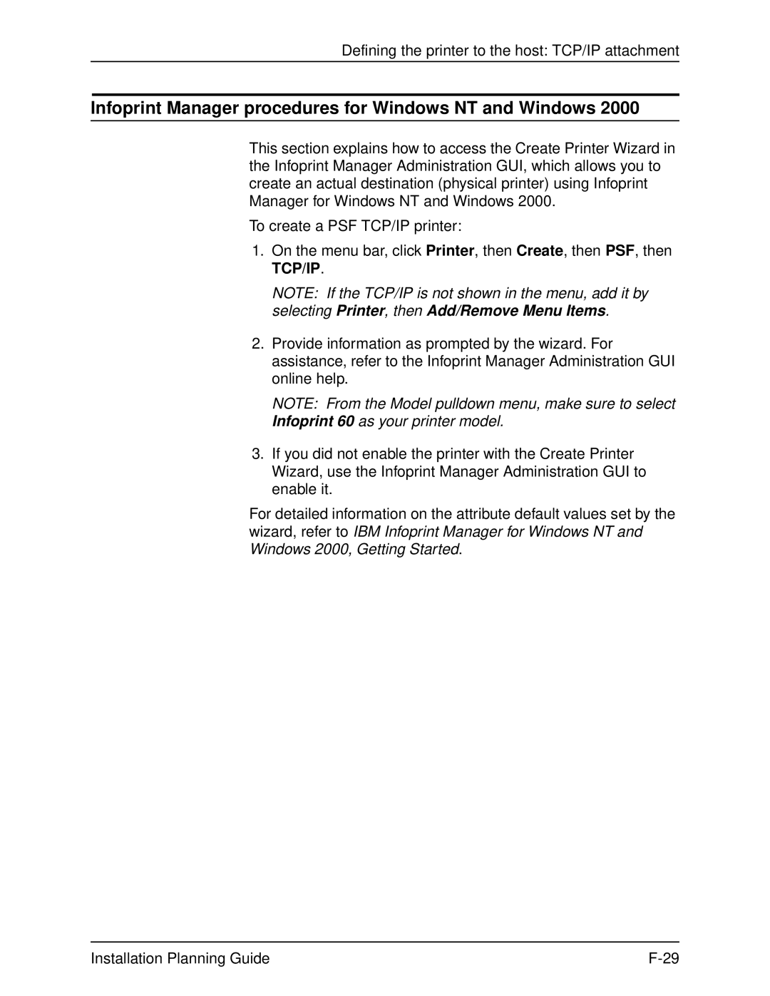 Xerox 2060 manual Infoprint Manager procedures for Windows NT and Windows 