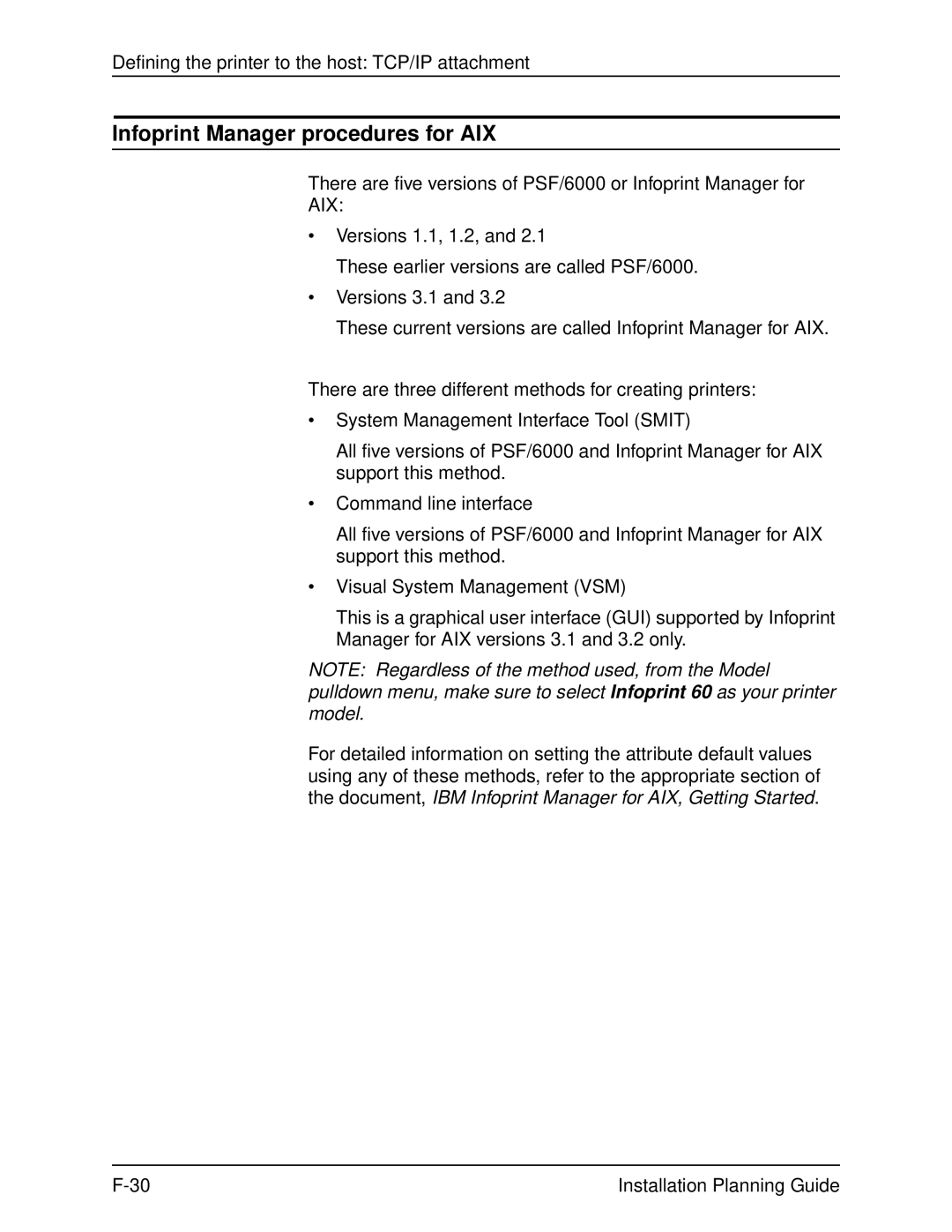 Xerox 2060 manual Infoprint Manager procedures for AIX 