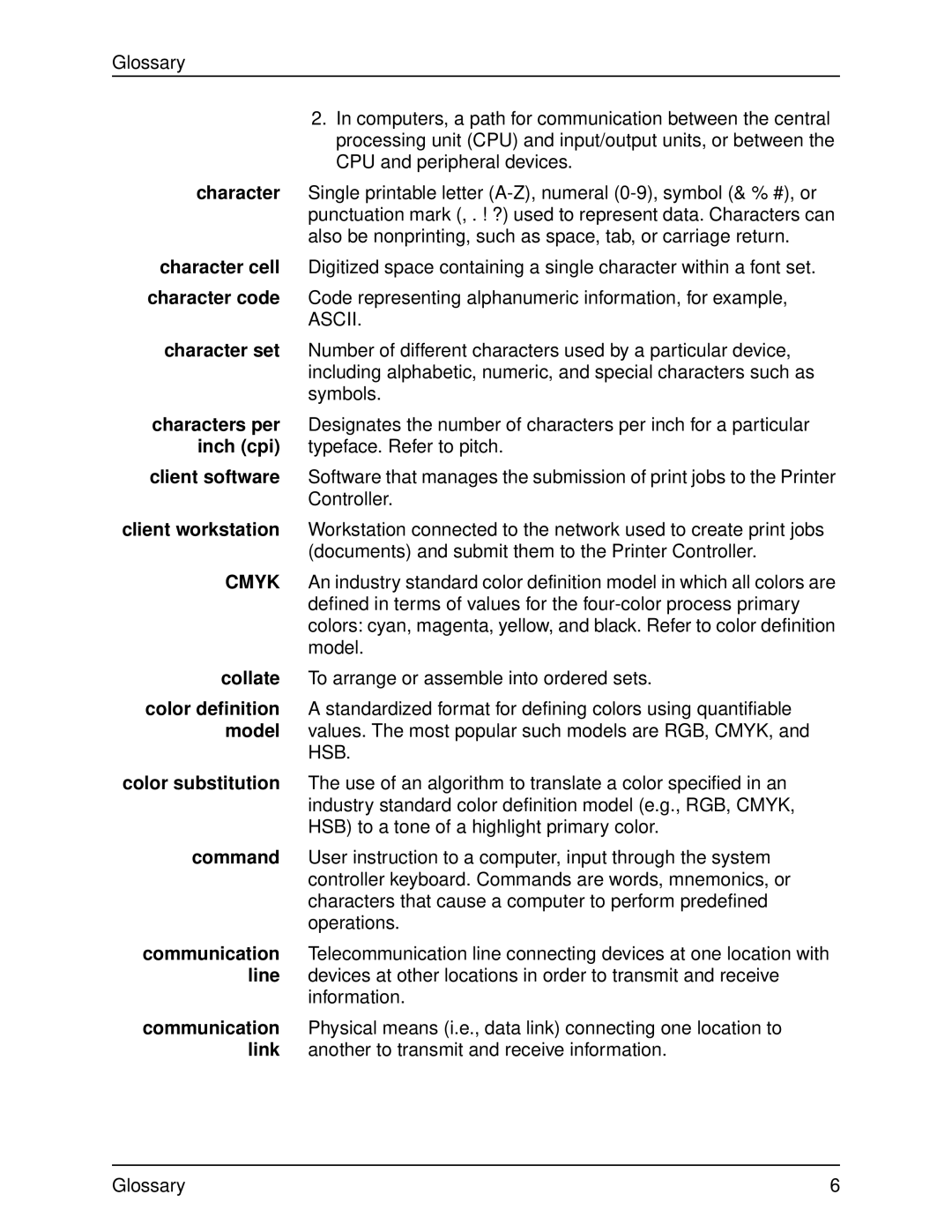 Xerox 2060 manual Ascii 