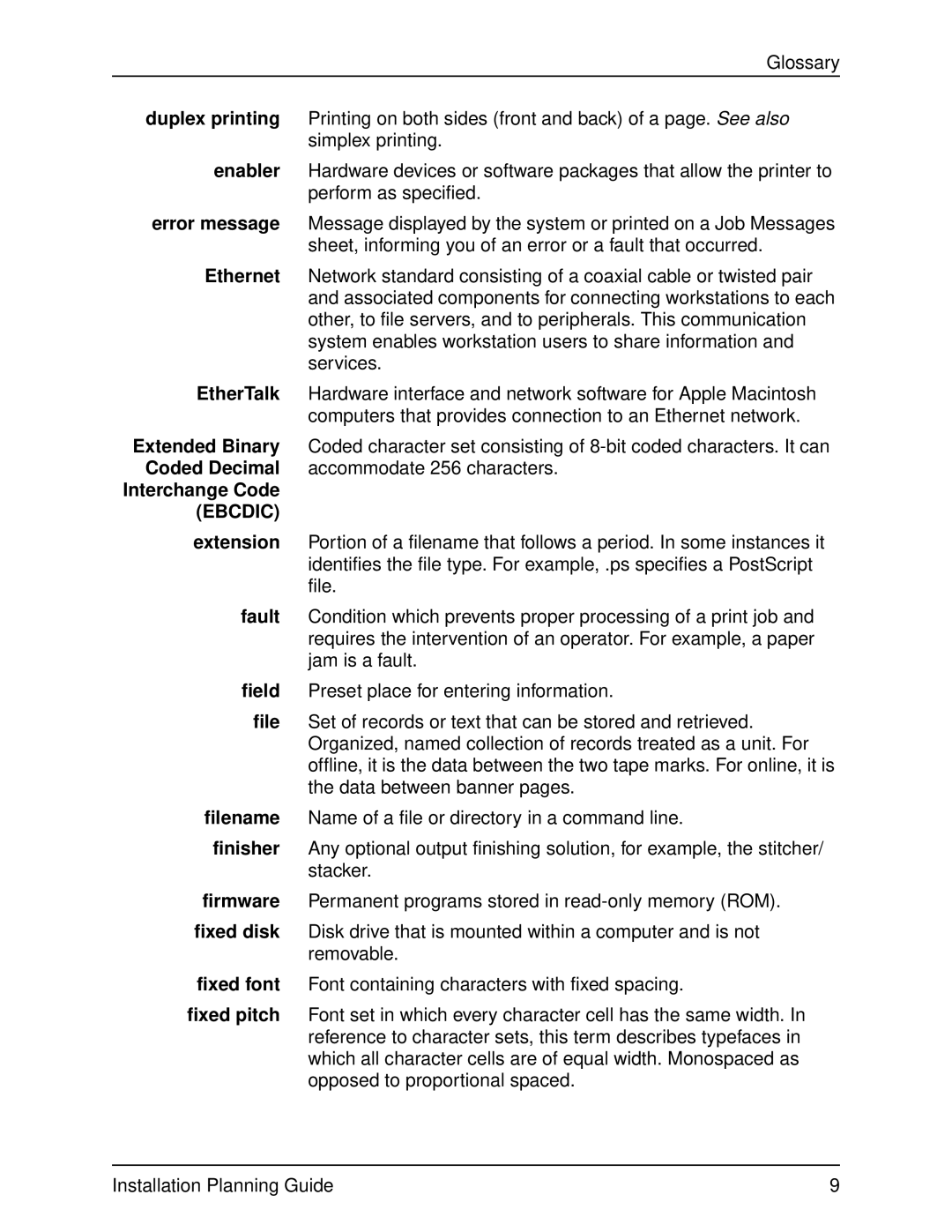 Xerox 2060 manual Interchange Code Ebcdic 