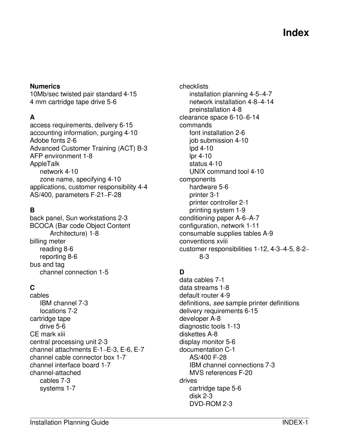 Xerox 2060 manual Index, Numerics 