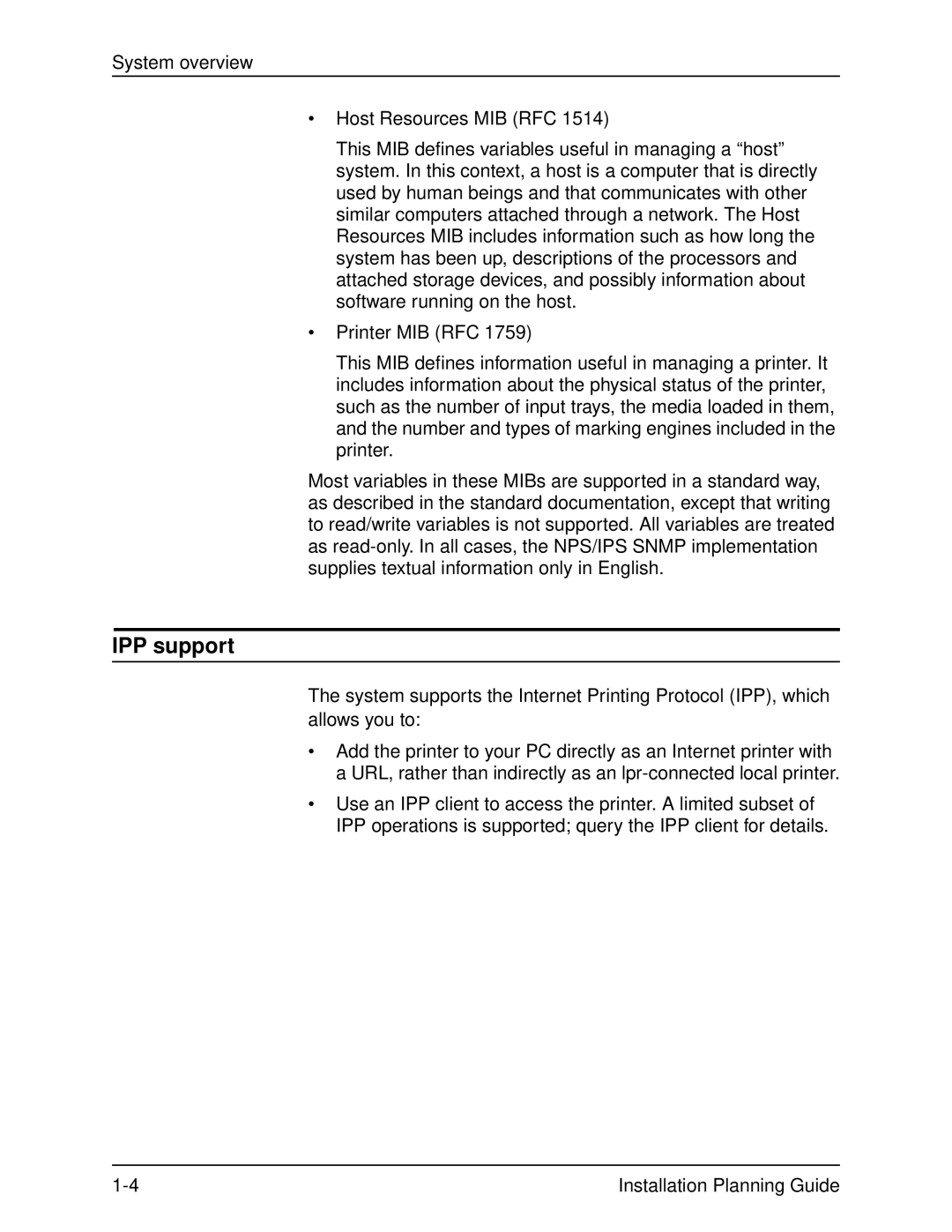 Xerox 2060 manual IPP support 