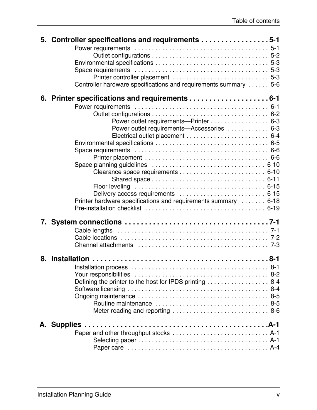 Xerox 2060 manual Controller specifications and requirements, Printer specifications and requirements, System connections 