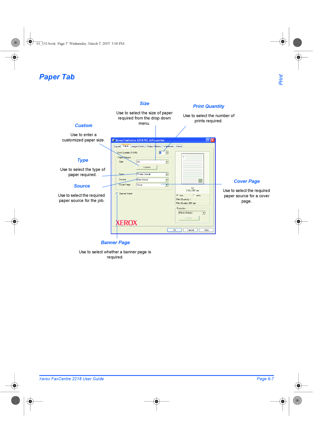 Xerox 2218 manual Paper Tab 