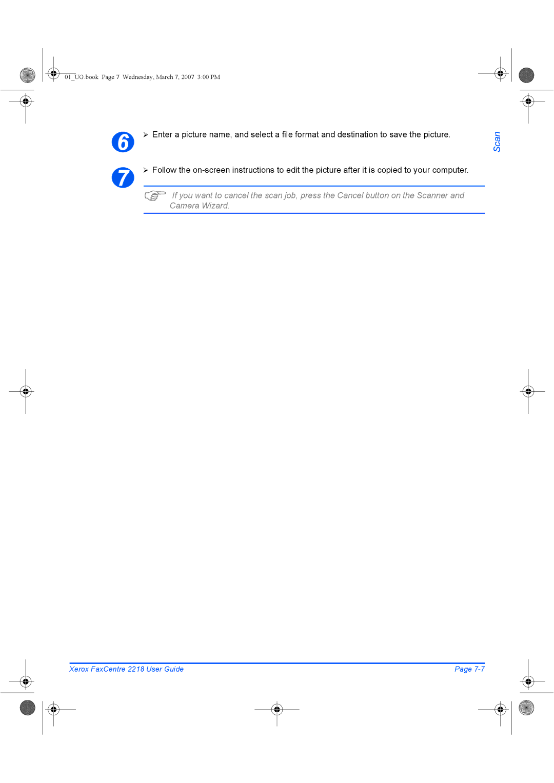 Xerox 2218 manual ¾ 7 ¾ 