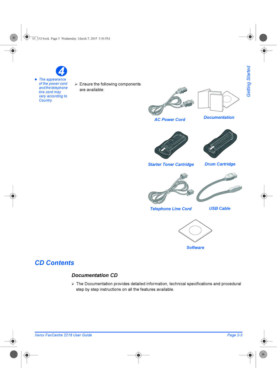 Xerox 2218 manual CD Contents 