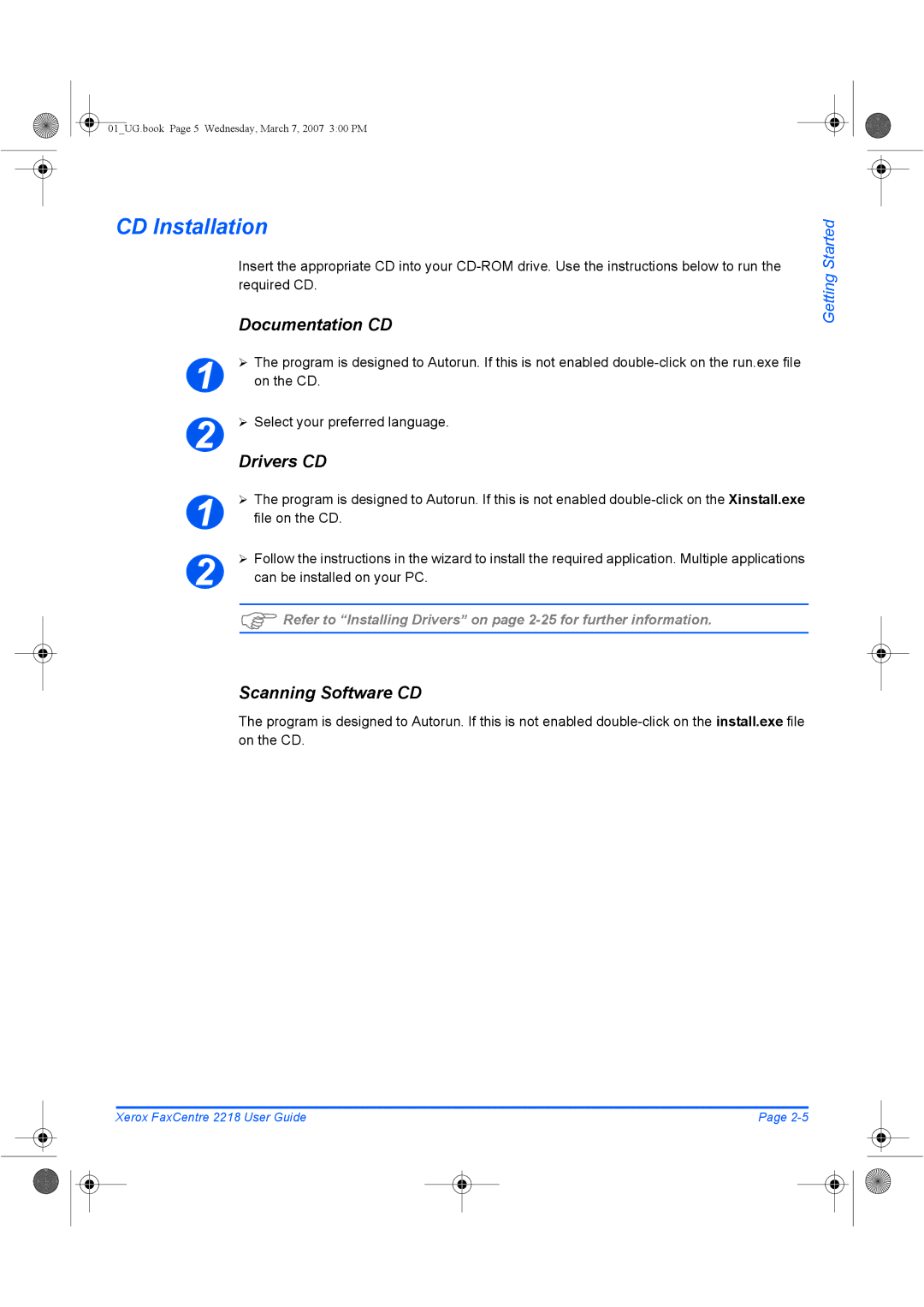 Xerox 2218 manual CD Installation, On the CD, ¾ Select your preferred language, File on the CD, Can be installed on your PC 