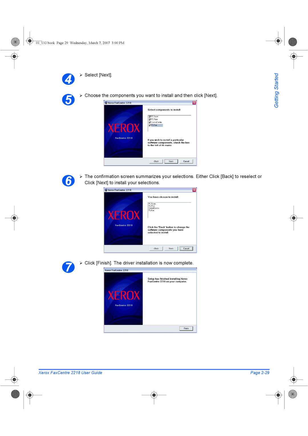Xerox 2218 manual 01UG.book Page 29 Wednesday, March 7, 2007 300 PM 