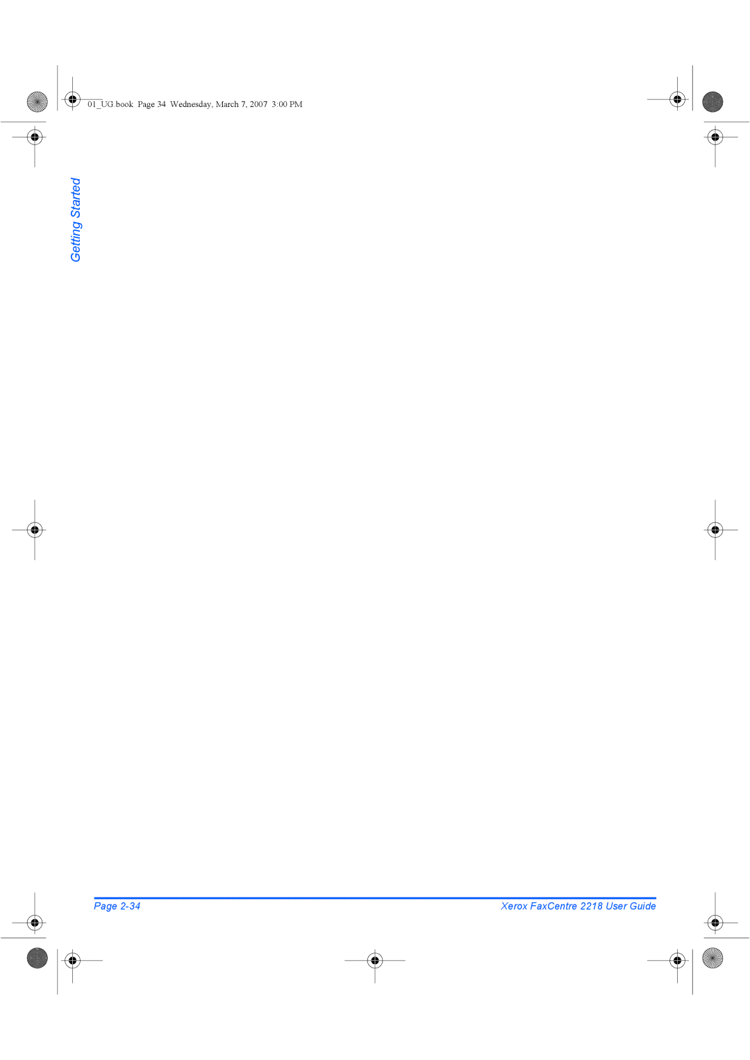 Xerox 2218 manual 01UG.book Page 34 Wednesday, March 7, 2007 300 PM 