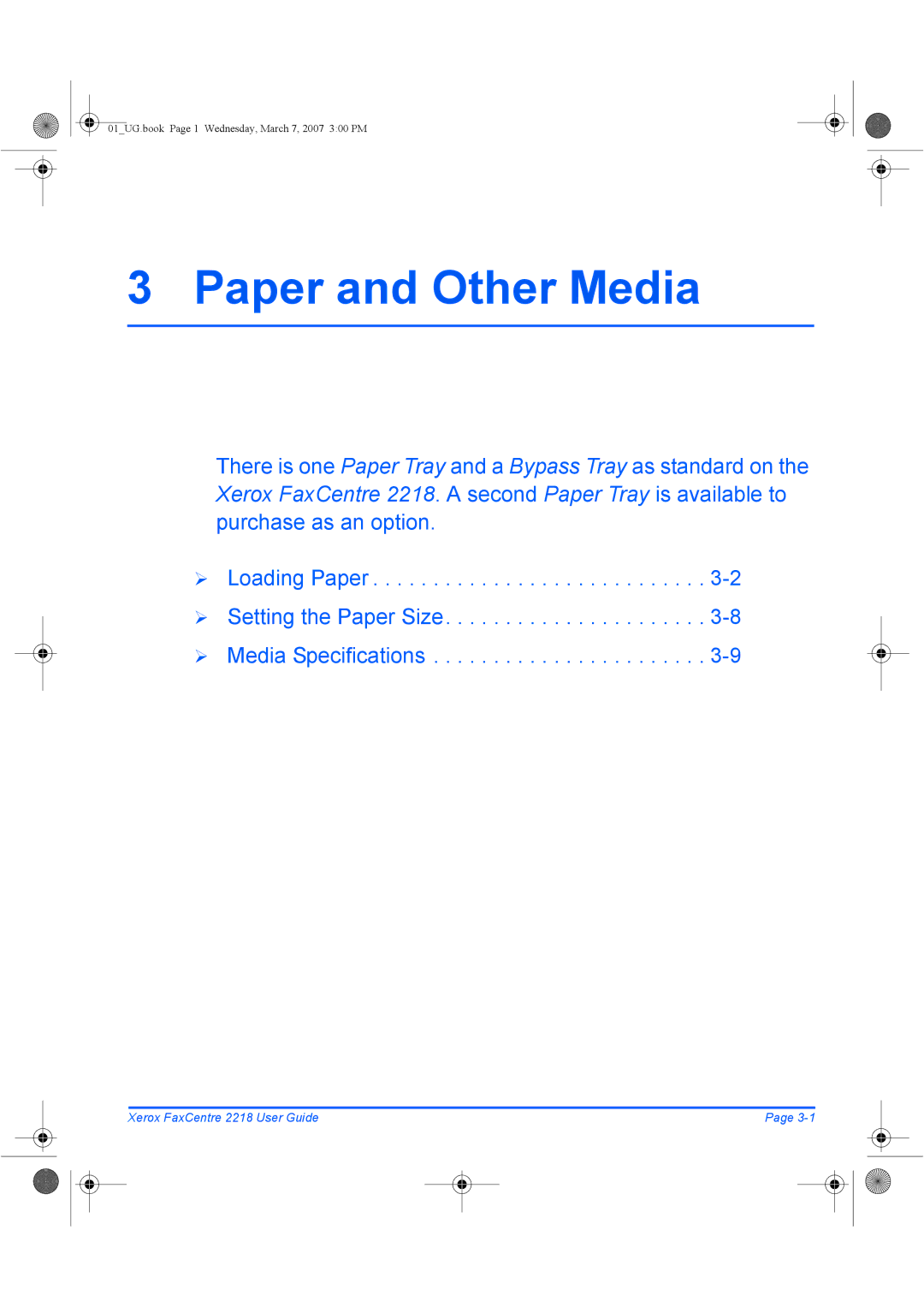 Xerox 2218 manual Paper and Other Media 