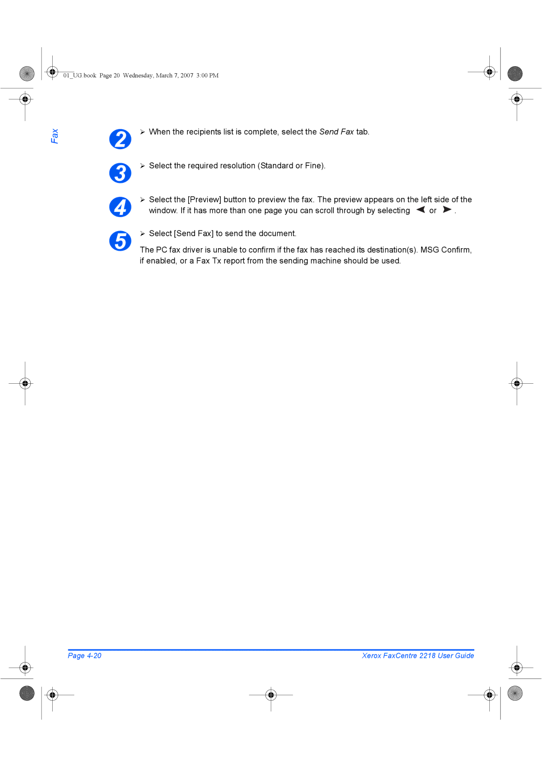 Xerox 2218 manual 01UG.book Page 20 Wednesday, March 7, 2007 300 PM 