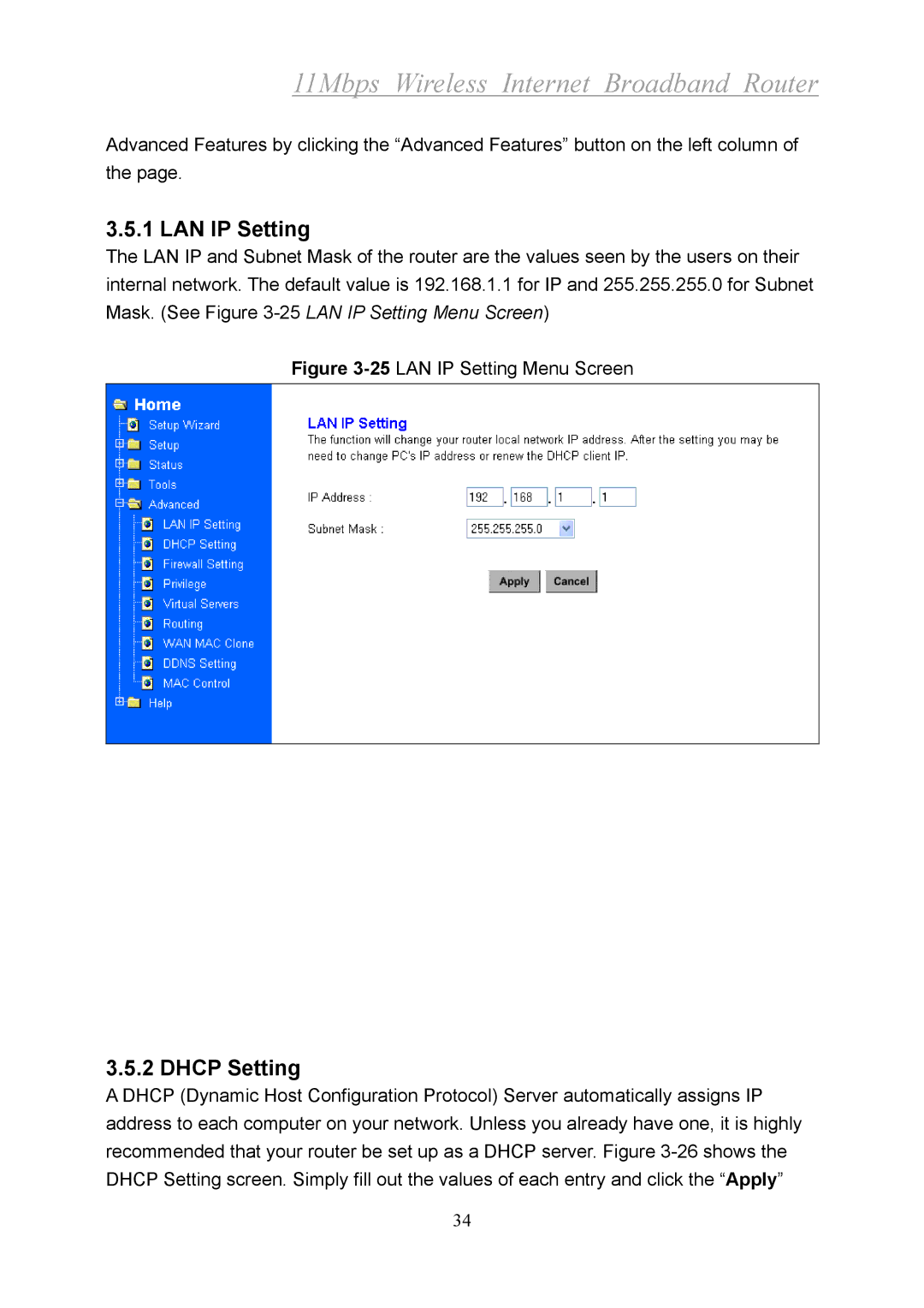 Xerox 2314 manual LAN IP Setting, Dhcp Setting 