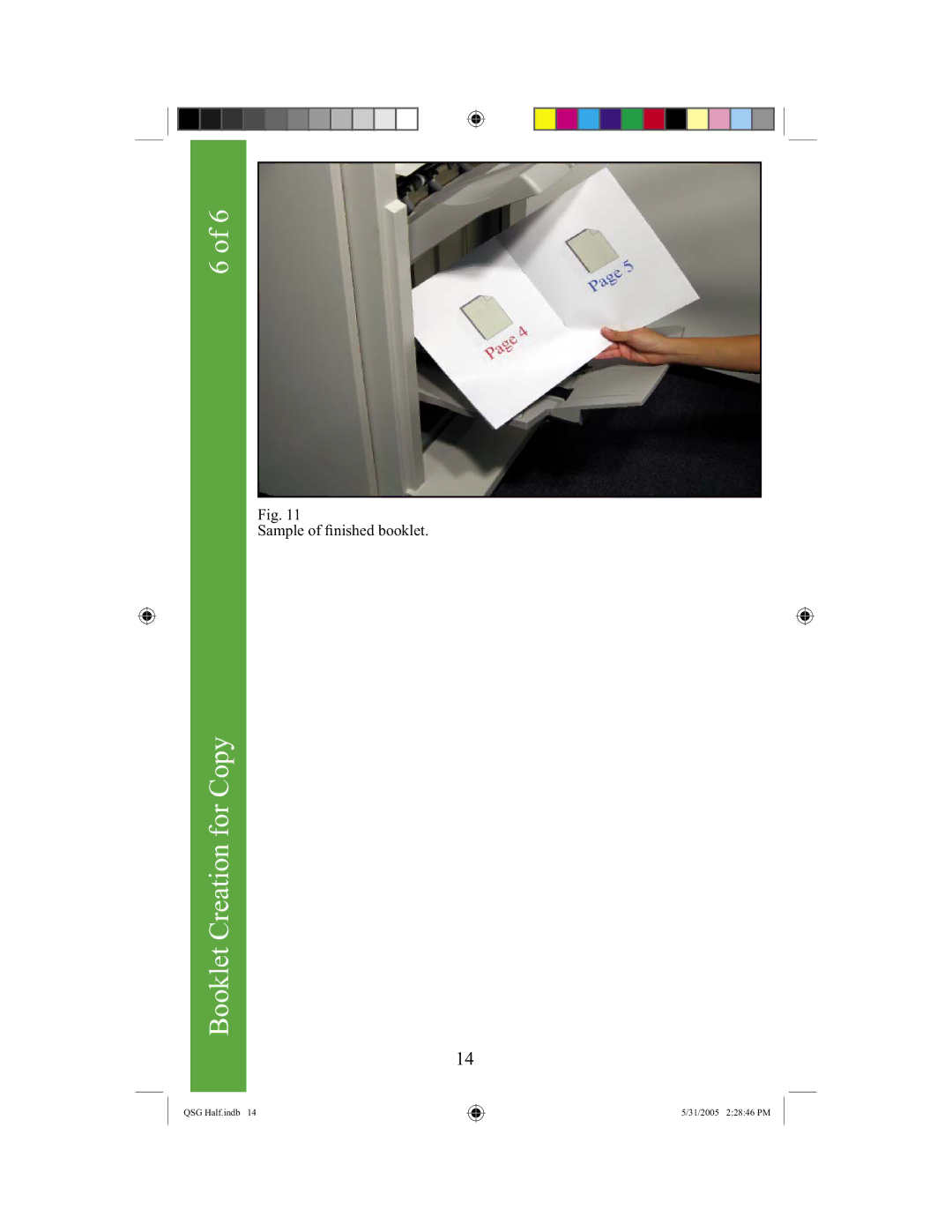 Xerox 240, 250 quick start Sample of ﬁnished booklet 