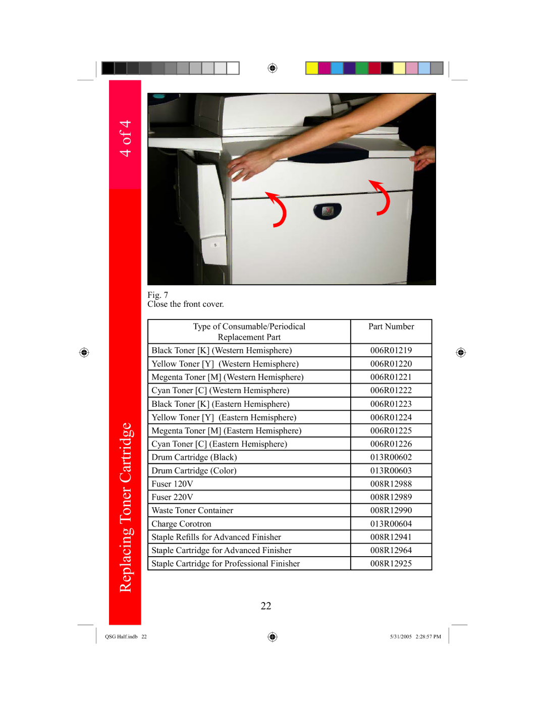 Xerox 240, 250 quick start QSG Half.indb 31/2005 22857 PM 