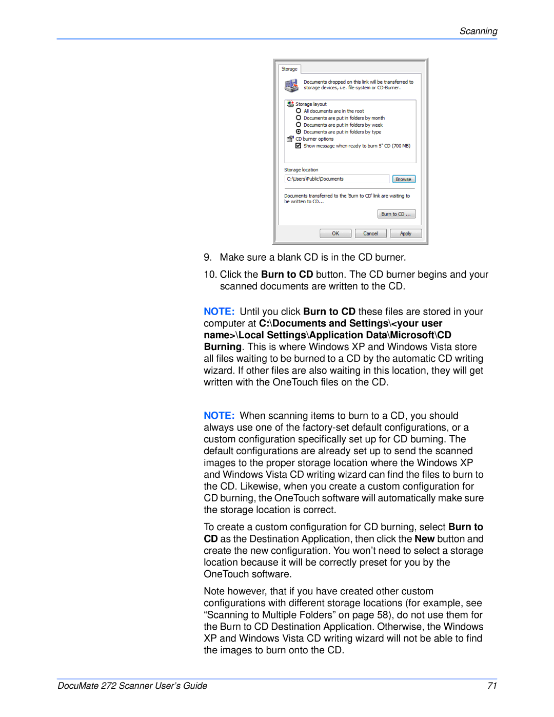 Xerox 272 manual Scanning 