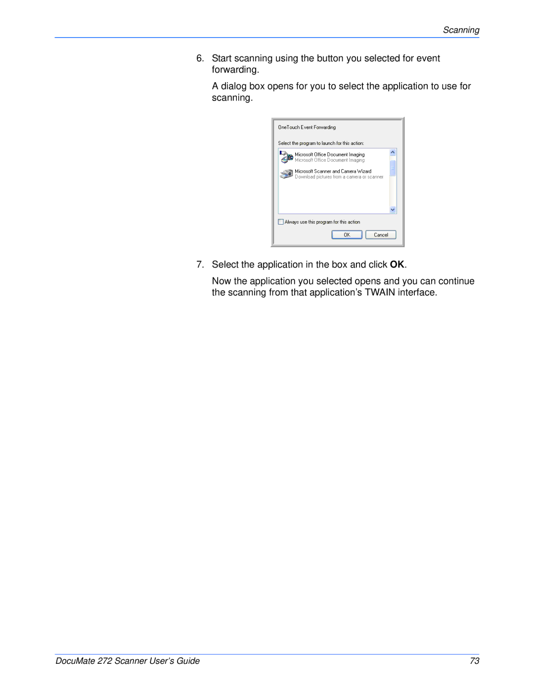 Xerox 272 manual Scanning 