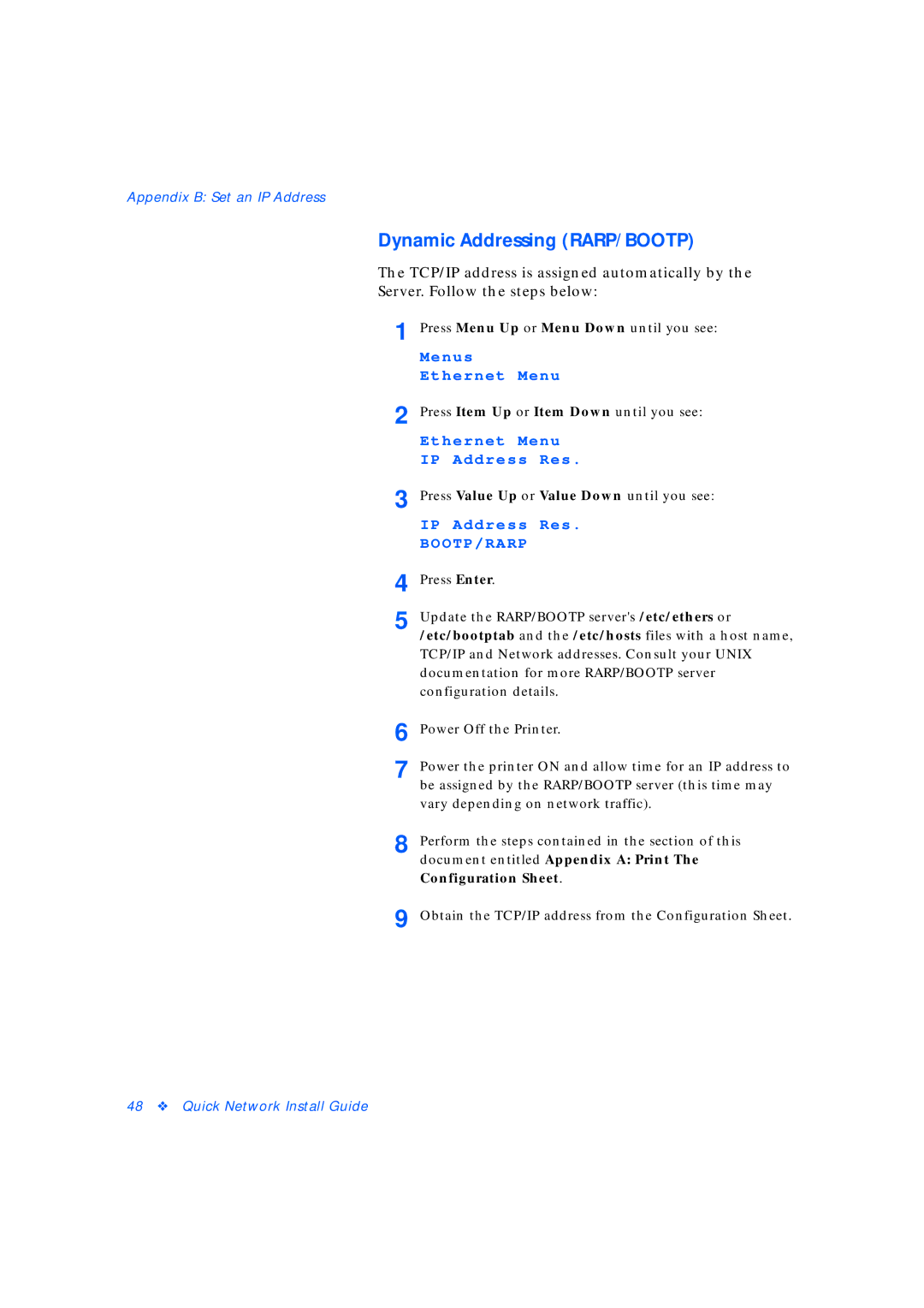 Xerox 3 manual Dynamic Addressing RARP/BOOTP 