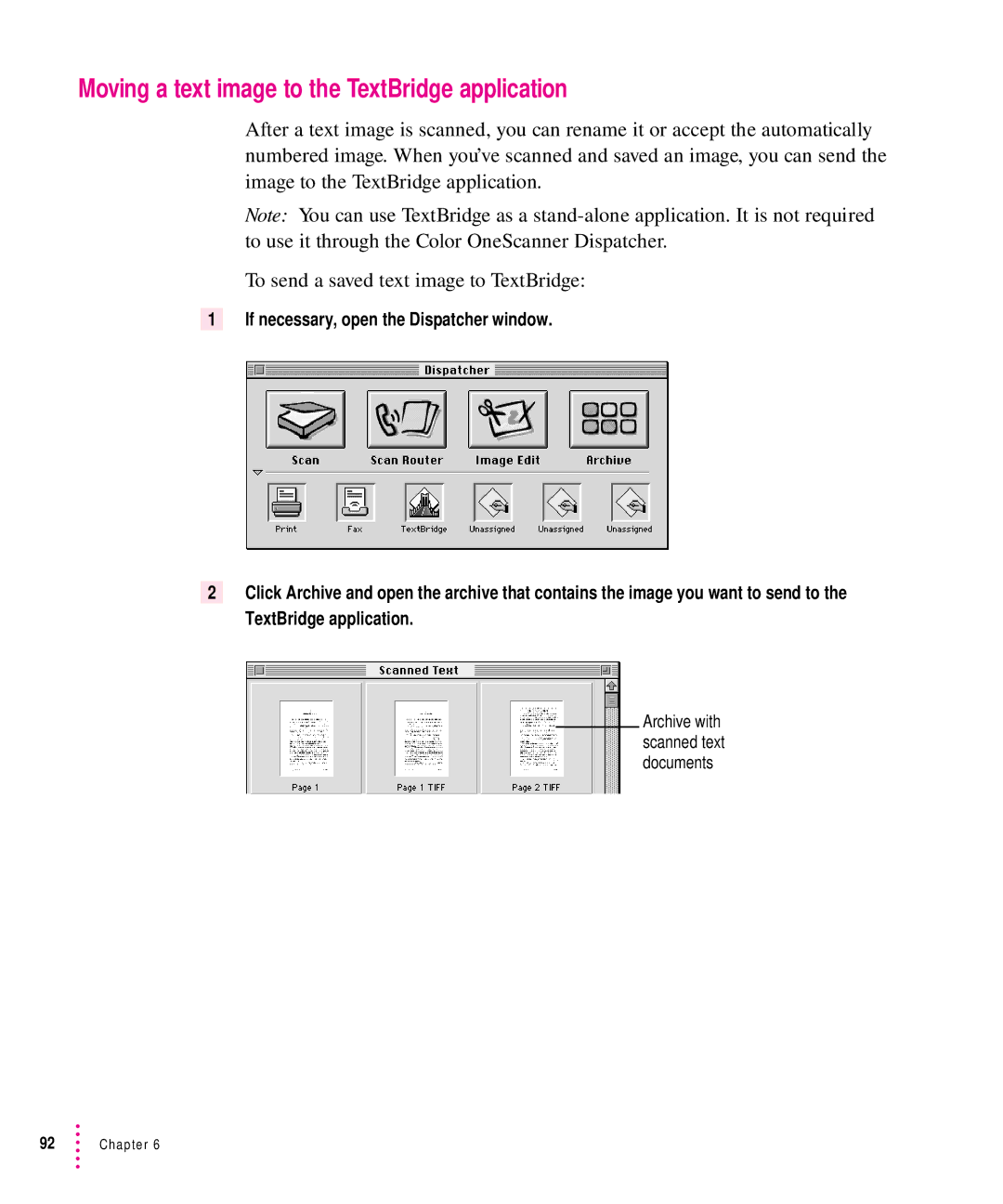 Xerox 30, 1200, 600, 27 user manual Moving a text image to the TextBridge application 