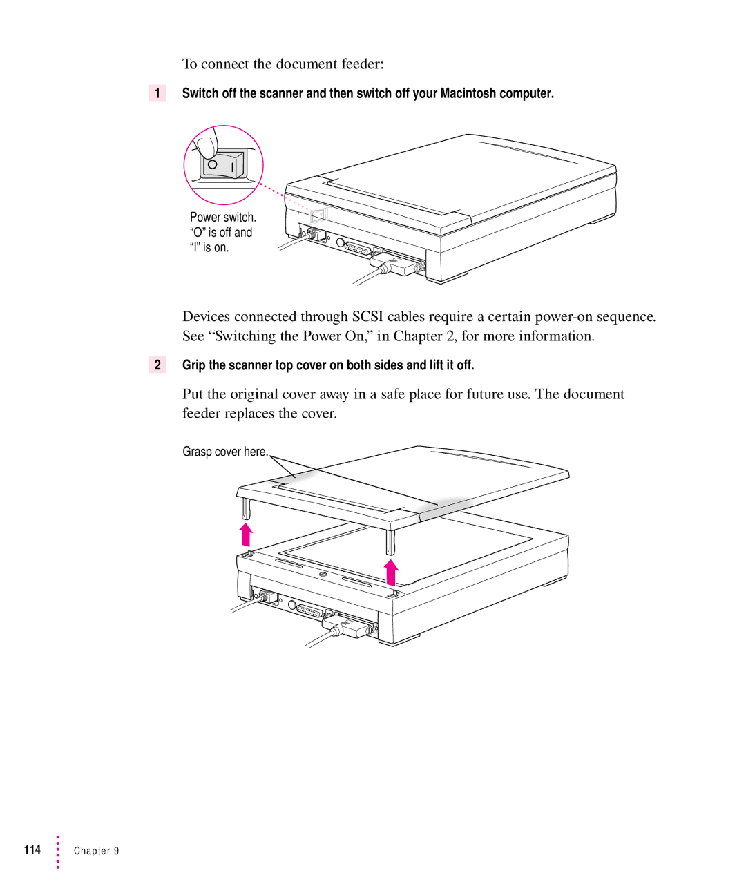 Xerox 600, 30, 1200, 27 user manual To connect the document feeder 