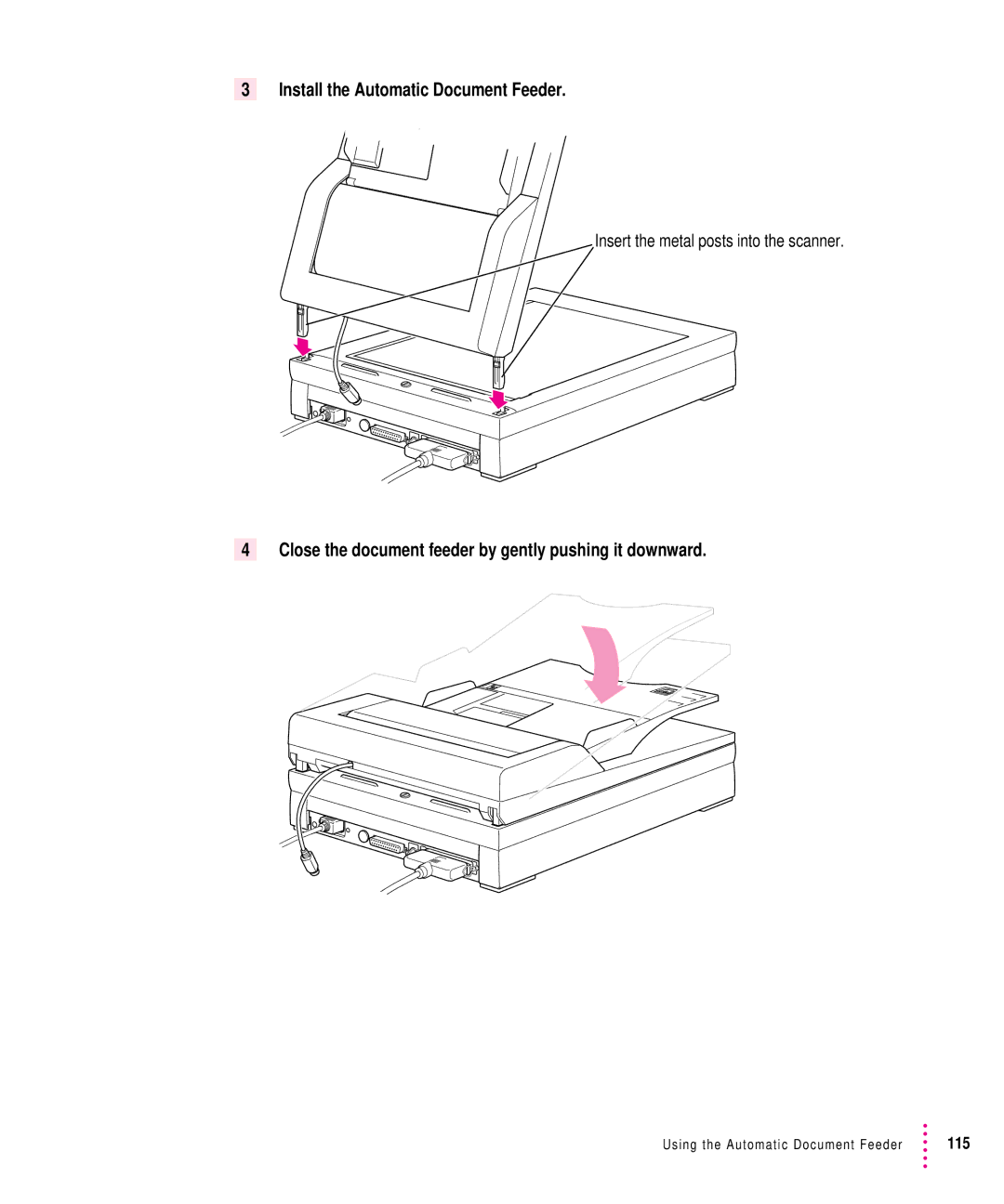 Xerox 27, 30, 1200, 600 user manual Install the Automatic Document Feeder 