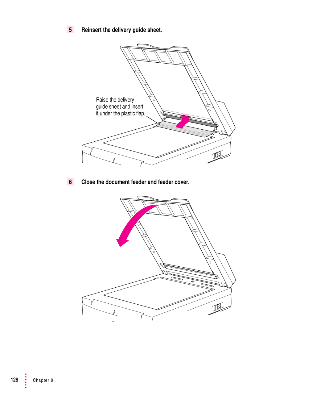 Xerox 30, 1200, 600, 27 user manual Reinsert the delivery guide sheet 