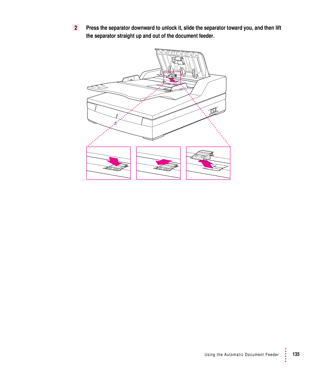 Xerox 27, 30, 1200, 600 user manual Separator straight up and out of the document feeder 