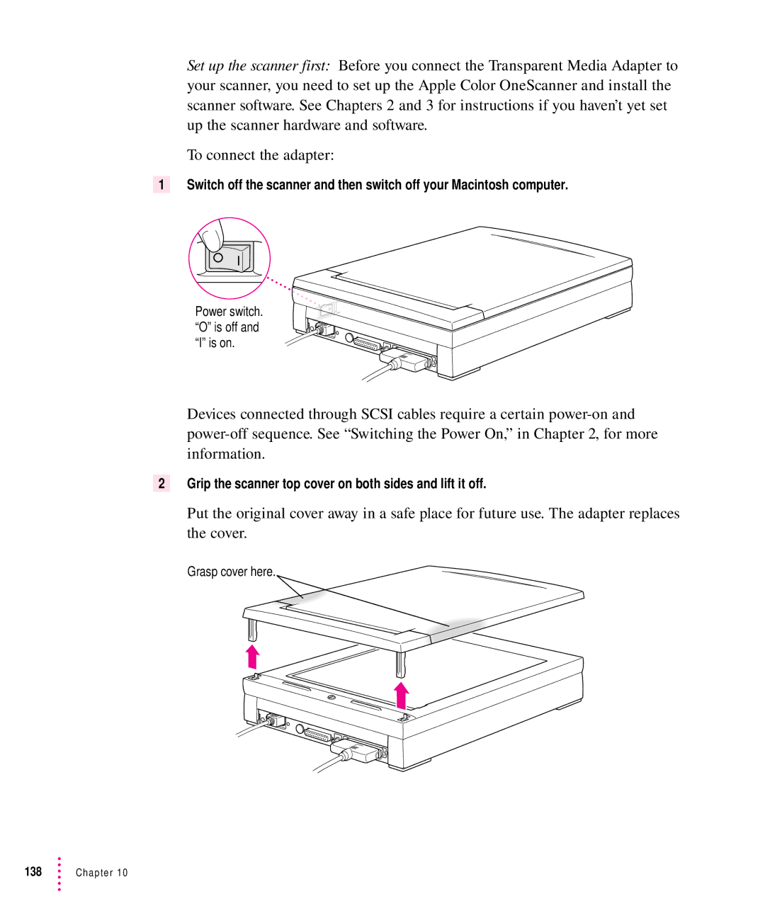 Xerox 600, 30, 1200, 27 user manual Grip the scanner top cover on both sides and lift it off 