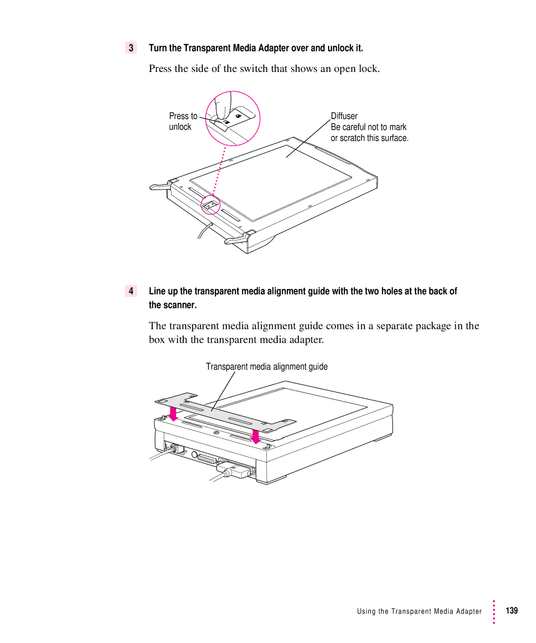 Xerox 27, 30, 1200, 600 user manual Press the side of the switch that shows an open lock 