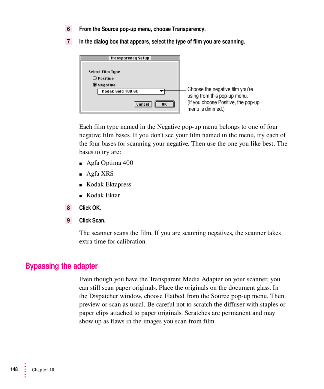 Xerox 30, 1200, 600, 27 user manual Bypassing the adapter 