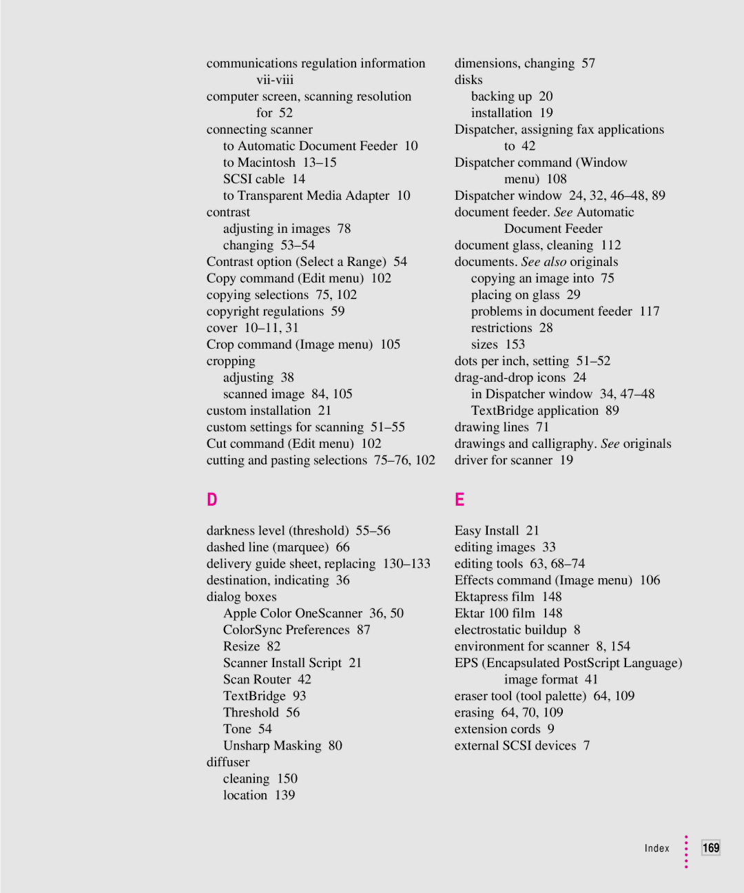 Xerox 1200, 30, 600, 27 user manual Index 