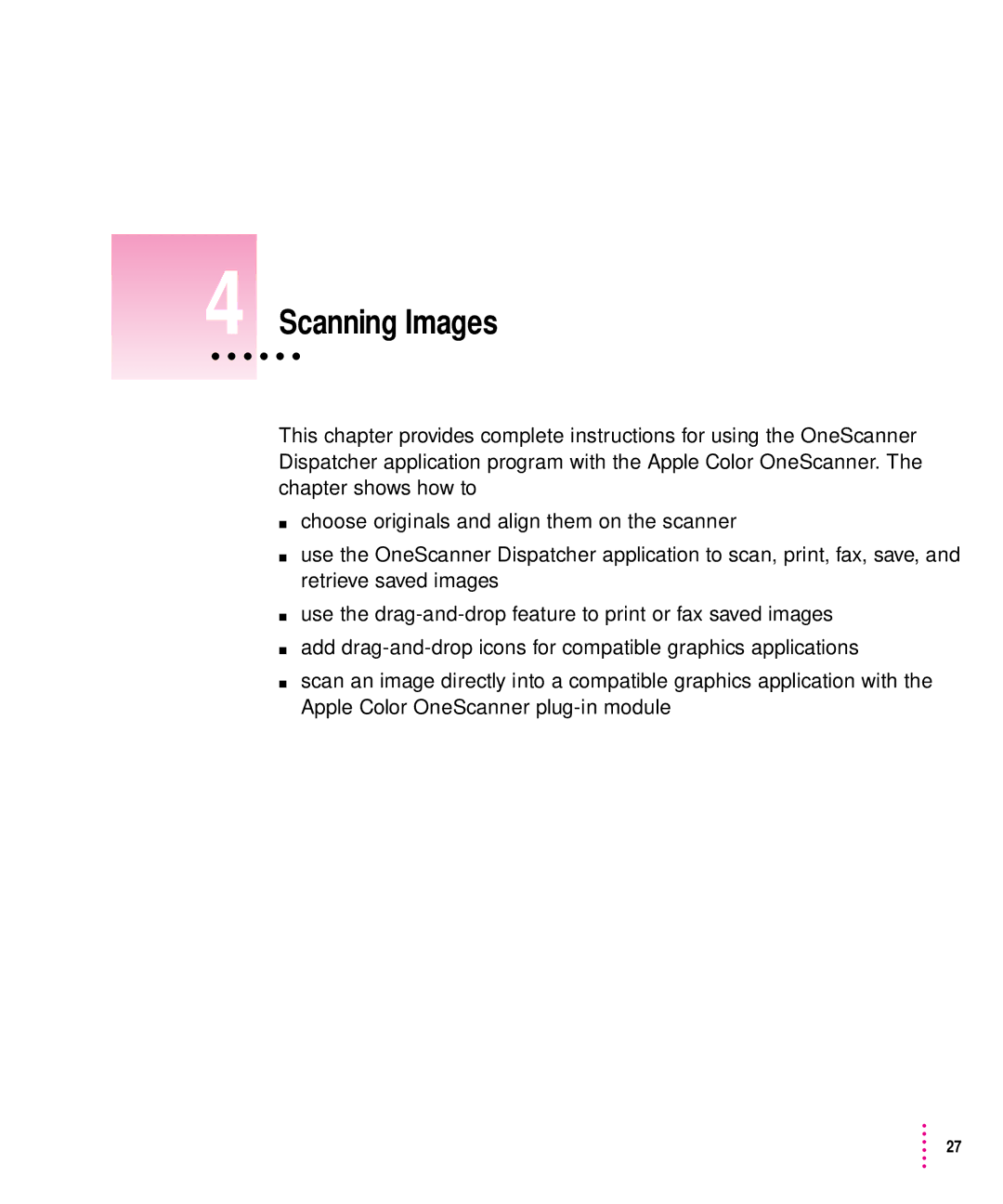 Xerox 27, 30, 1200, 600 user manual Scanning Images 