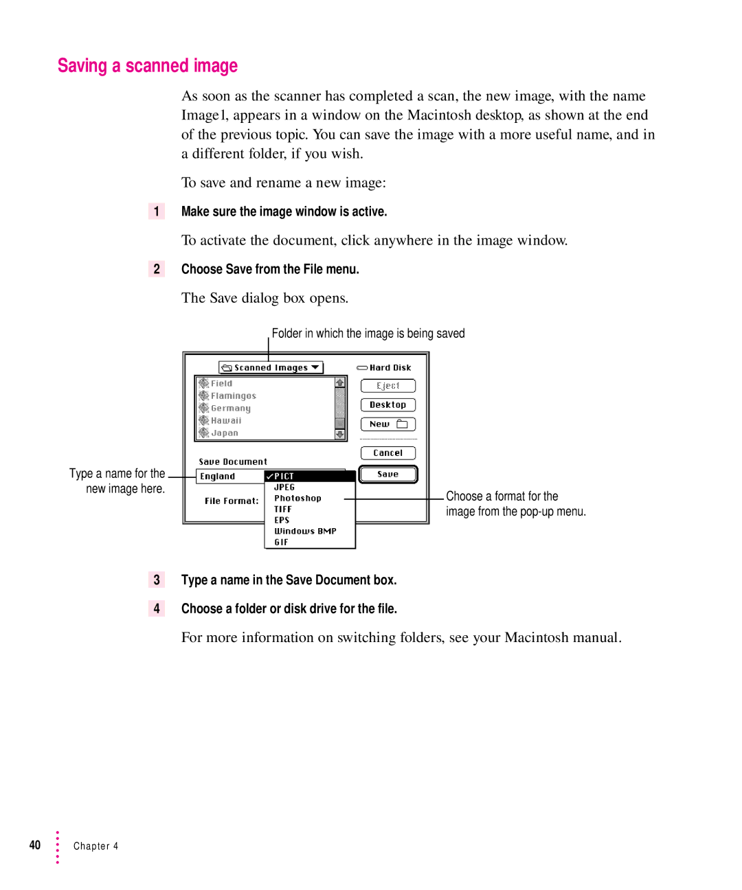 Xerox 30, 1200, 600, 27 user manual Saving a scanned image, Save dialog box opens 