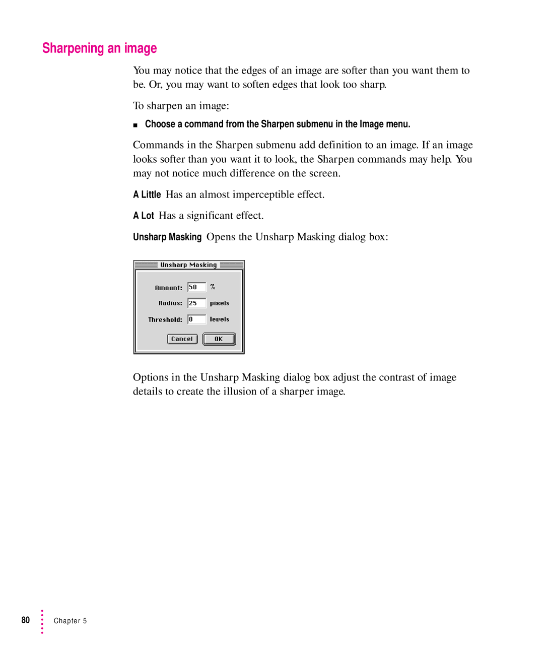 Xerox 30, 1200, 600, 27 user manual Sharpening an image 