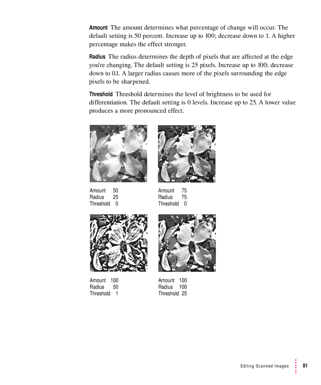 Xerox 1200, 30, 600, 27 user manual Amount Radius 