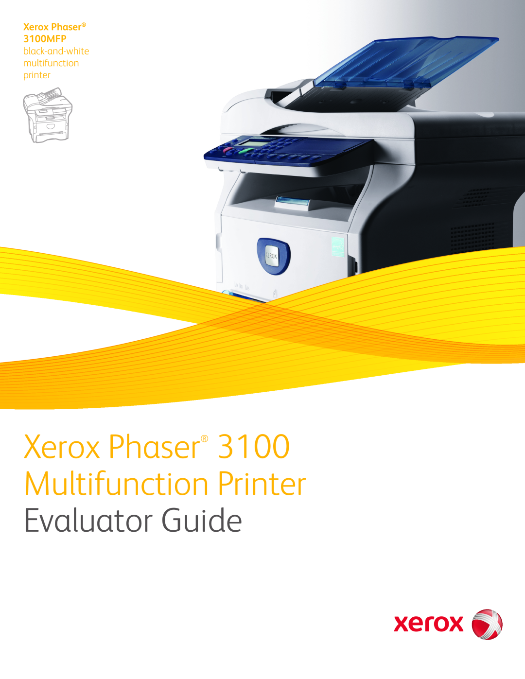Xerox 3100MFP manual Xerox Phaser Multifunction Printer, Evaluator Guide 