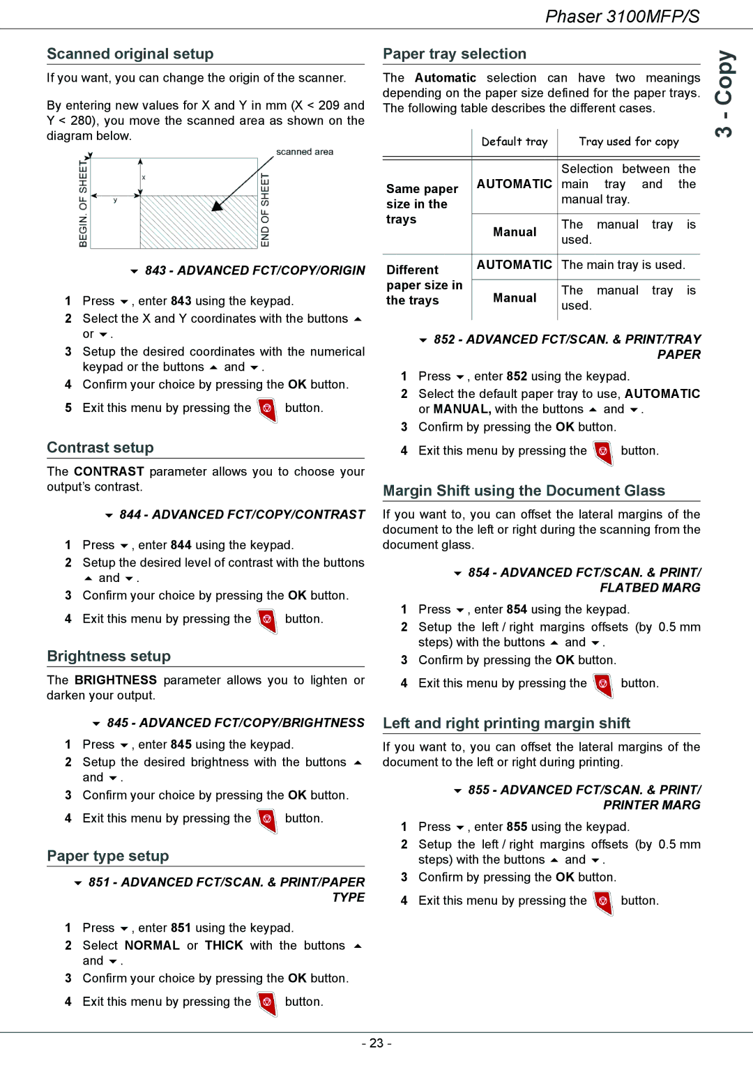 Xerox 3100MFP/S manual Copy 