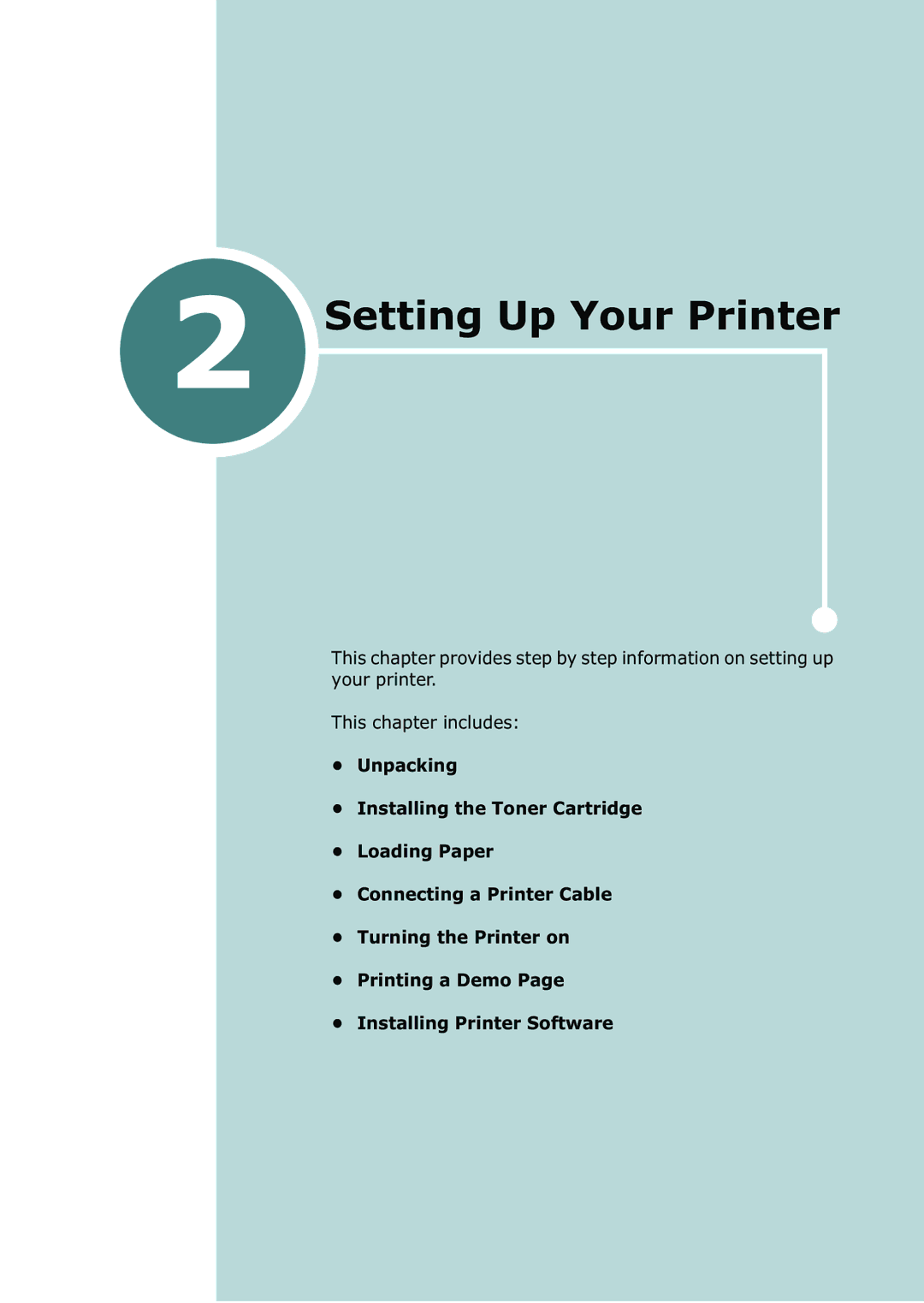 Xerox 3116 manual Setting Up Your Printer 