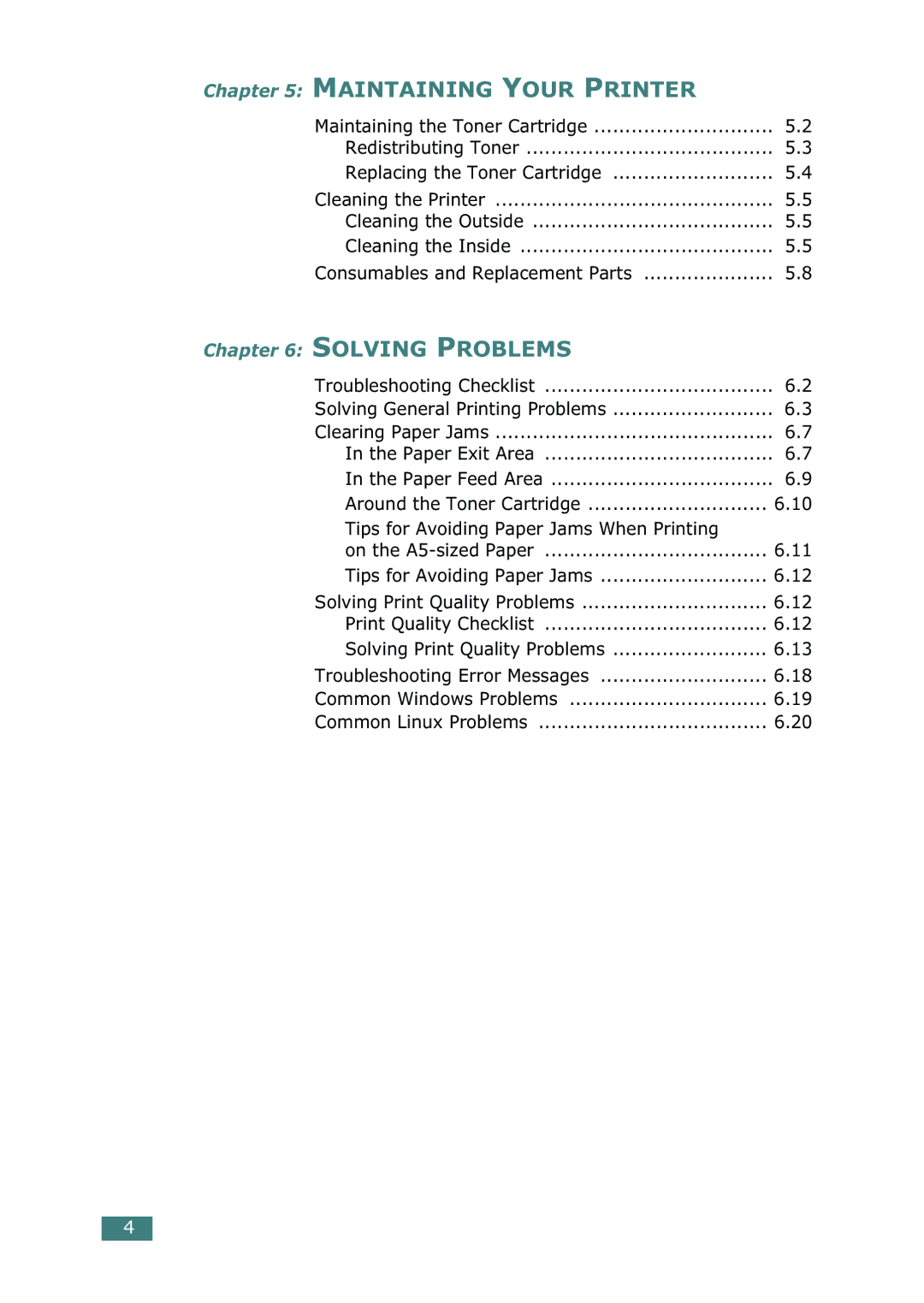 Xerox 3116 manual Redistributing Toner Replacing the Toner Cartridge, Cleaning the Outside Cleaning the Inside 