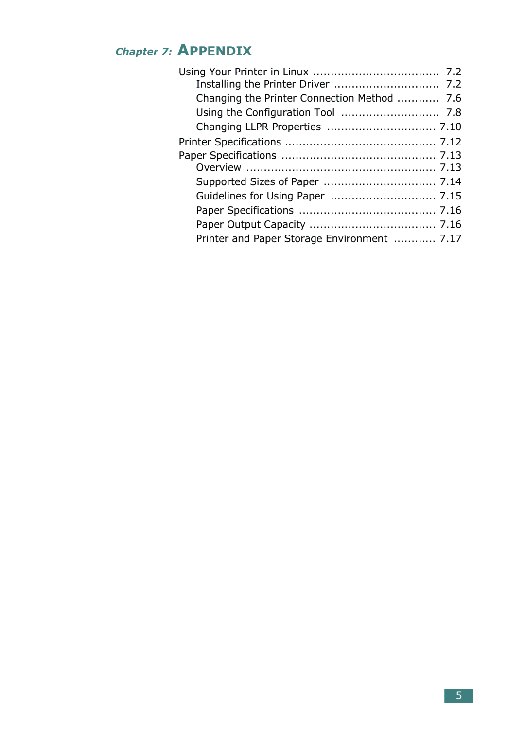 Xerox 3116 manual Appendix 