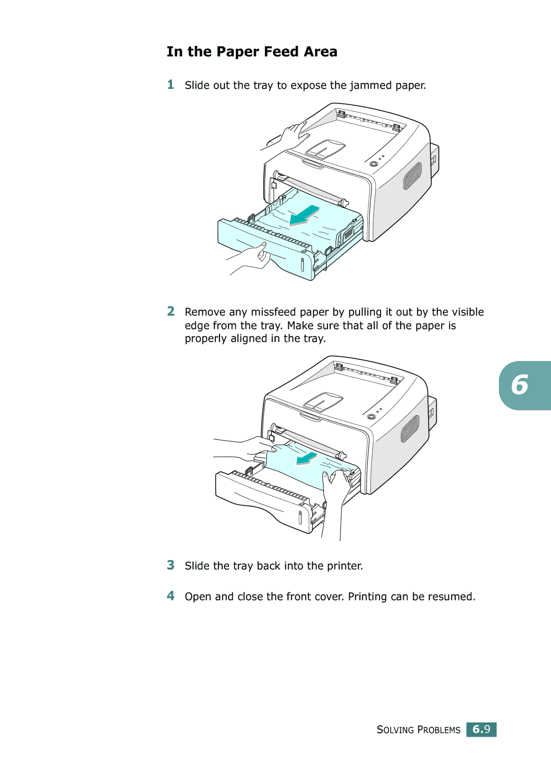 Xerox 3116 manual Paper Feed Area 