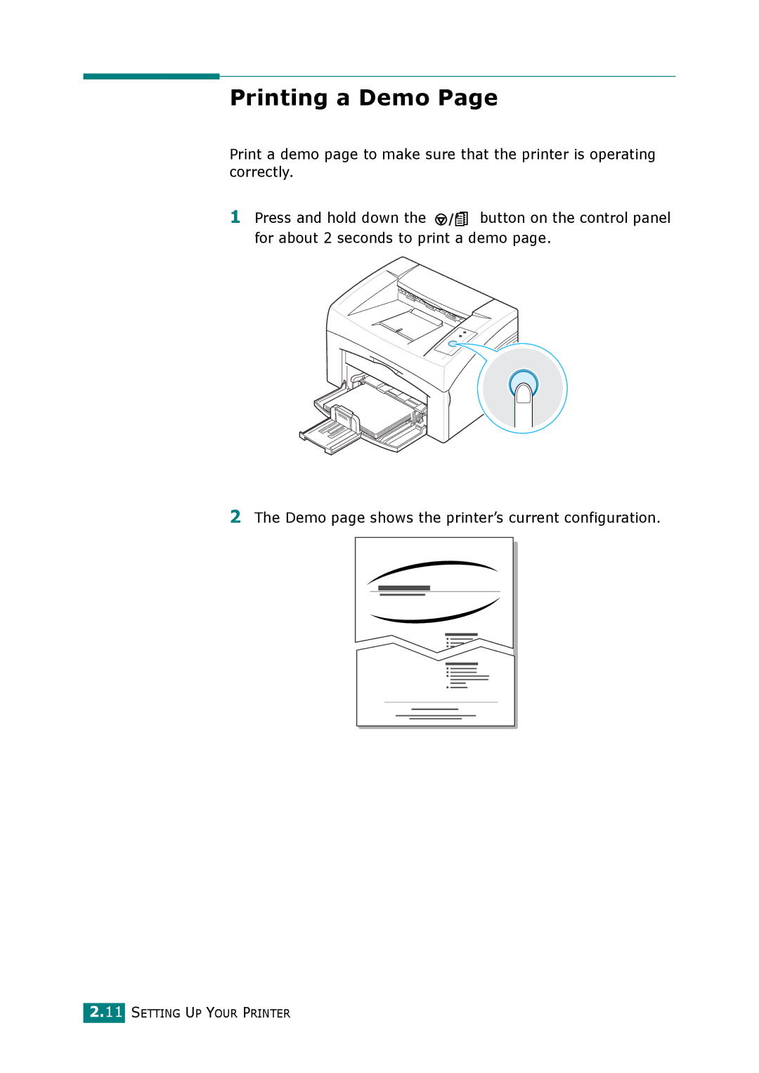 Xerox 3117 manual Printing a Demo 