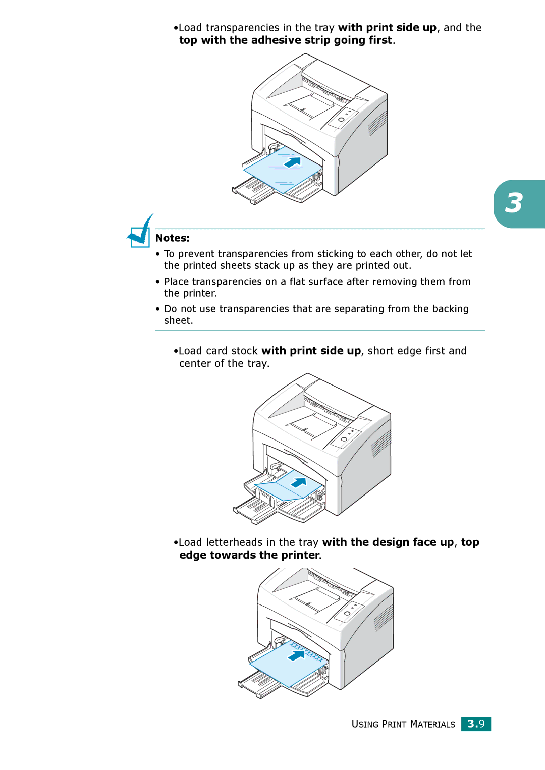 Xerox 3117 manual Using Print Materials 