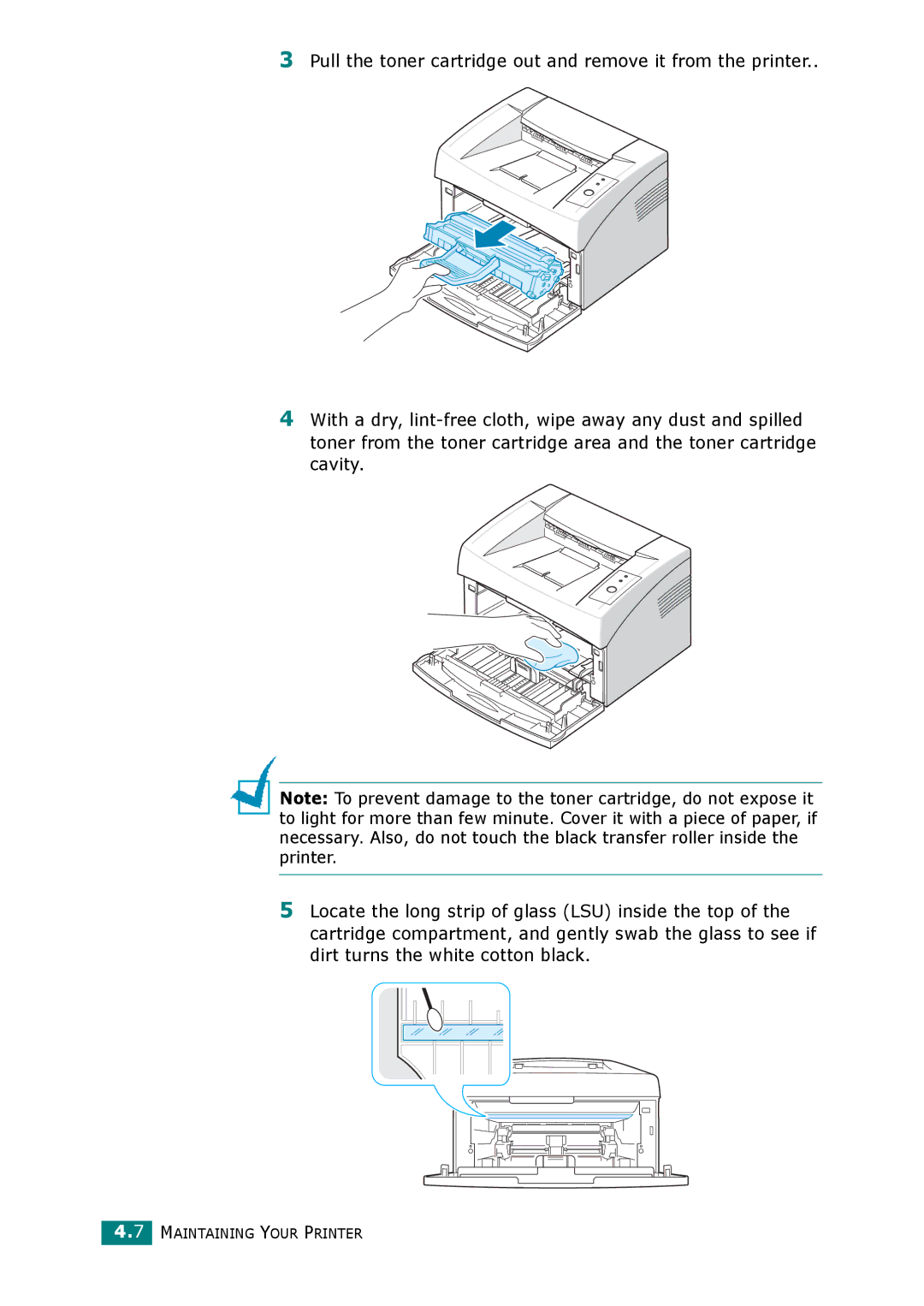 Xerox 3117 manual Maintaining Your Printer 