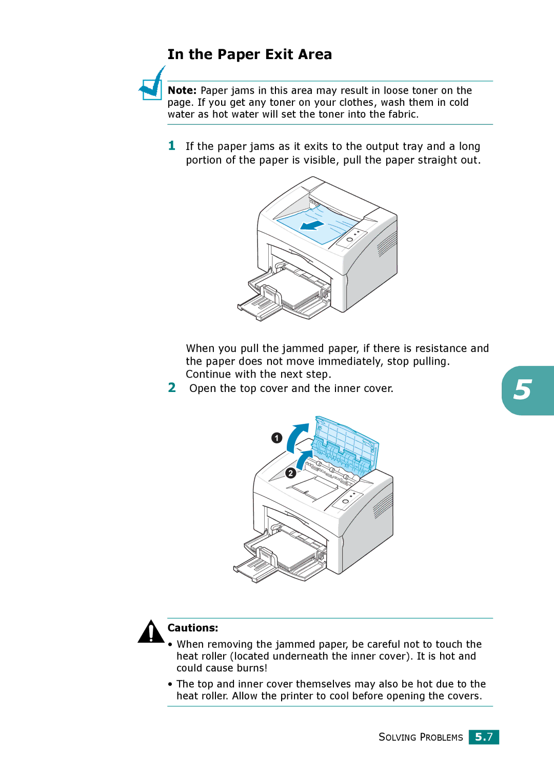 Xerox 3117 manual Paper Exit Area 