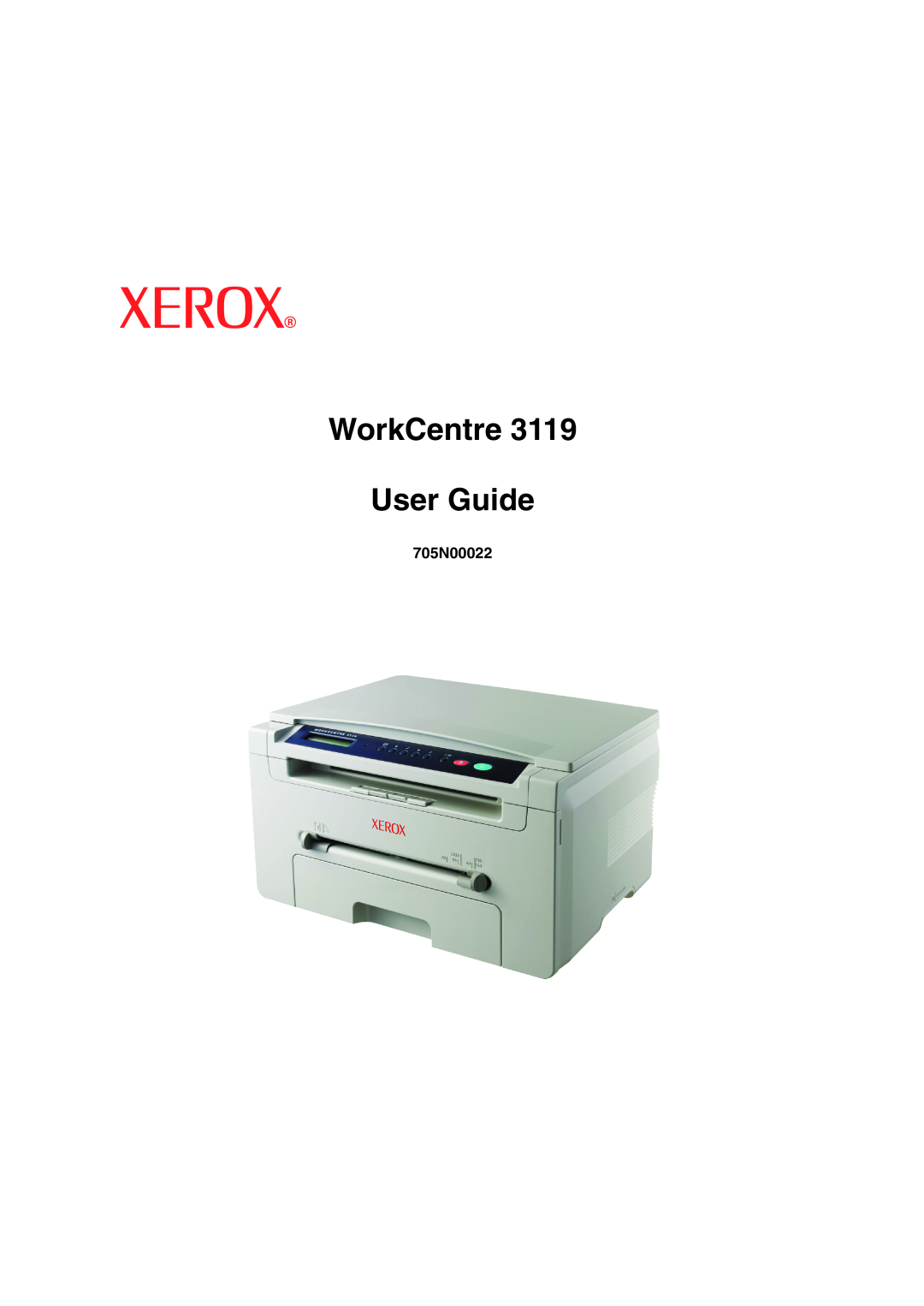 Xerox 3119 manual WorkCentre, User Guide, 705N00022 