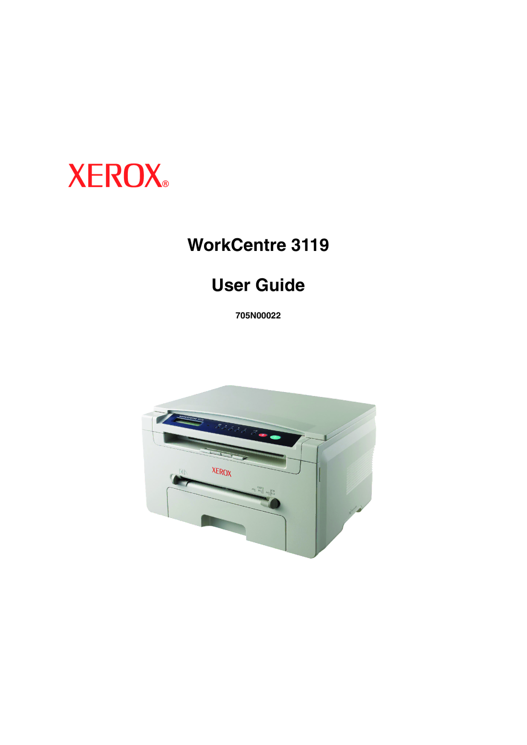 Xerox 3119 manual WorkCentre User Guide 